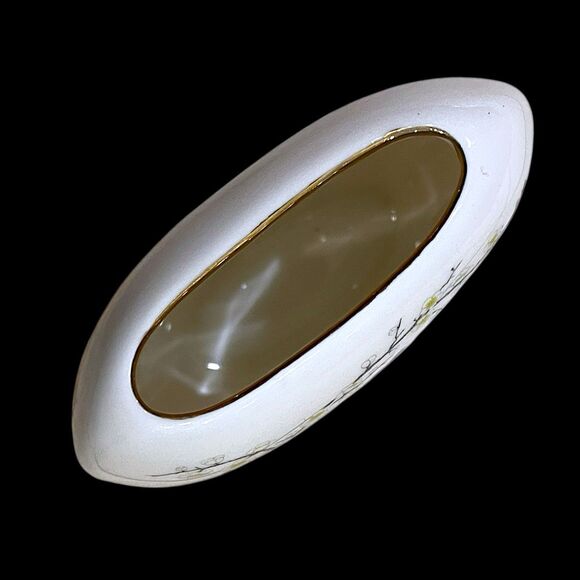 Vtg 1960s JAY Fine China Exotic Birds & Cherry Blossom Oval Porcelain Vase–Japan - Picture 12 of 15